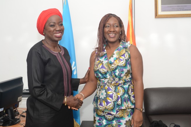 Rencontre entre le Coordonnateur National du Programme Compact et la Repr&eacute;sentante R&eacute;sidente de ONUFEMMES-Bureau de C&ocirc;te d&rsquo;Ivoire