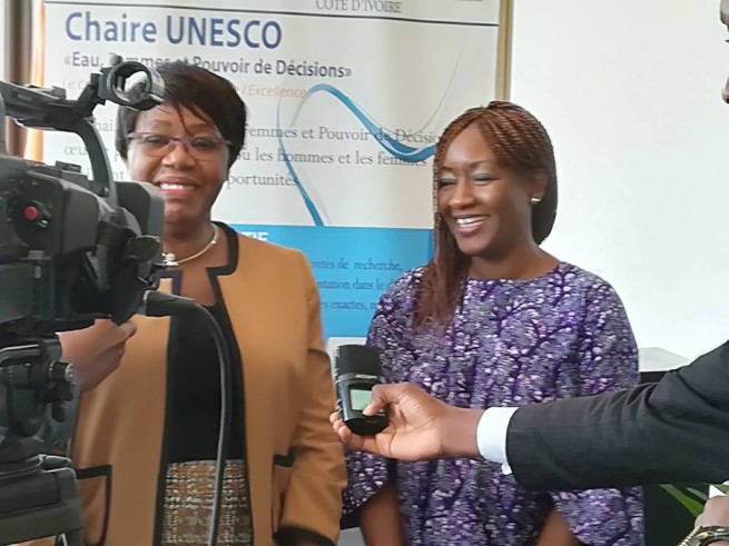 Rencontre entre le Coordonnateur National du Programme Compact et la Ministre Euphrasie Yao.