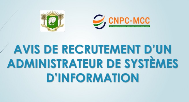 Avis de Recrutement d'un Administrateur de Systèmes d’Information